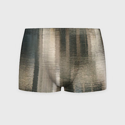 Трусы-боксеры мужские Размытые серо-бежевые полосы, цвет: 3D-принт