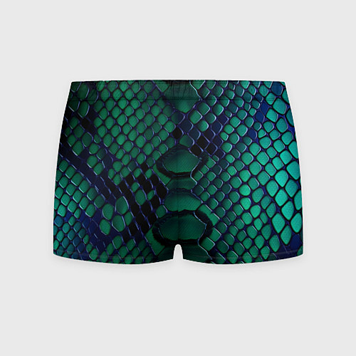 Мужские трусы Бирюзовая змеиная кожа / 3D-принт – фото 2