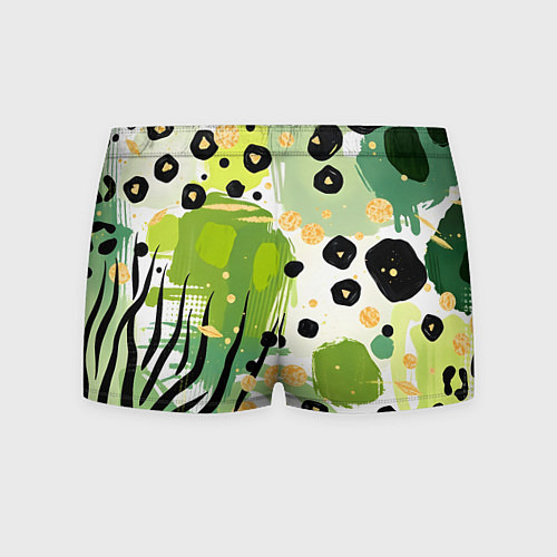 Мужские трусы Зеленый анималистичный паттерн / 3D-принт – фото 2
