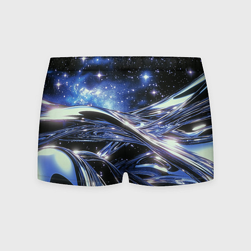 Мужские трусы Закрученные линии и звезды - космическая абстракци / 3D-принт – фото 2