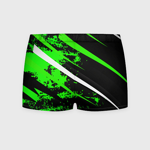 Мужские трусы Color black and green / 3D-принт – фото 2