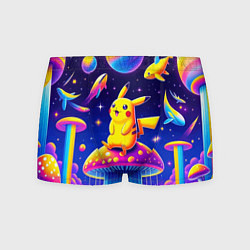 Трусы-боксеры мужские Pikachu sits on a fly agaric - ai art fantasy, цвет: 3D-принт