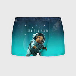 Трусы-боксеры мужские Капибара в космосе на фоне звезд, цвет: 3D-принт