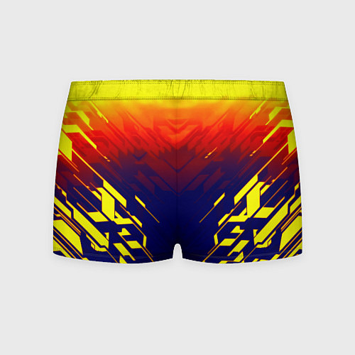 Мужские трусы Monster energy geometry yellow / 3D-принт – фото 2