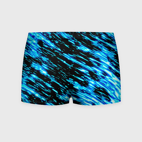 Мужские трусы Monster energy штрихи голубых неоновых красок / 3D-принт – фото 2