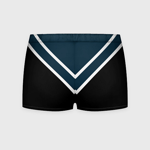 Мужские трусы Синий с чёрным и белые полосы / 3D-принт – фото 2