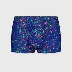 Мужские трусы Синий с разноцветными брызгами