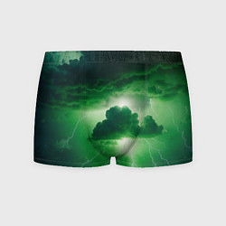 Трусы-боксеры мужские Зелёный гром, цвет: 3D-принт