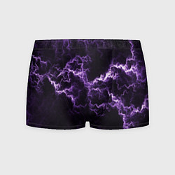 Трусы-боксеры мужские Lightning purple flicker, цвет: 3D-принт