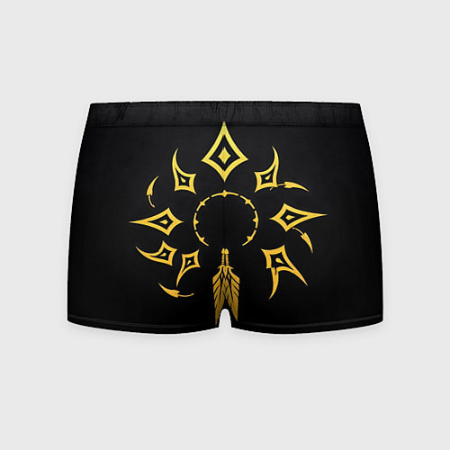 Мужские трусы Этнический паттерн на черном / 3D-принт – фото 2