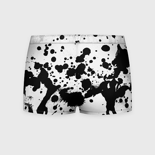 Мужские трусы Брызги черной краски / 3D-принт – фото 2