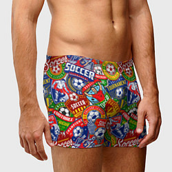 Трусы-боксеры мужские Футбольные лиги паттерн, цвет: 3D-принт — фото 2
