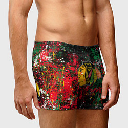 Трусы-боксеры мужские Chicago Blackhawks NHL black, цвет: 3D-принт — фото 2