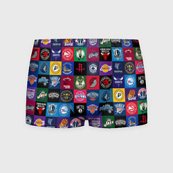 Трусы-боксеры мужские Команды НБА разноцветные, цвет: 3D-принт