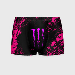 Трусы-боксеры мужские Monster energy неоновые краски лого, цвет: 3D-принт