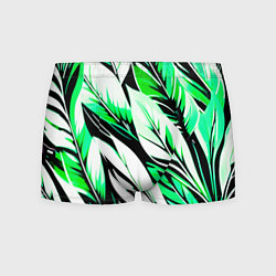 Трусы-боксеры мужские Крупные листья абстракция, цвет: 3D-принт