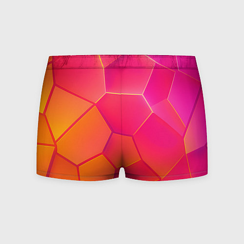 Мужские трусы Розово-оранжевые плиты / 3D-принт – фото 2