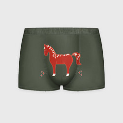 Трусы-боксеры мужские Красная лошадь, цвет: 3D-принт