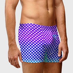 Трусы-боксеры мужские Monster шахматная клетка градиент, цвет: 3D-принт — фото 2