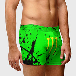 Трусы-боксеры мужские Monster energy кислотные брызги, цвет: 3D-принт — фото 2