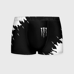 Трусы-боксеры мужские Monster energy fire white, цвет: 3D-принт