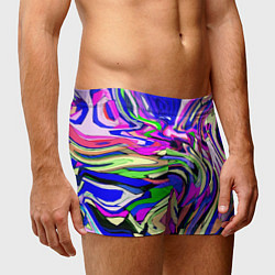 Трусы-боксеры мужские Абстракция пластика синий, цвет: 3D-принт — фото 2