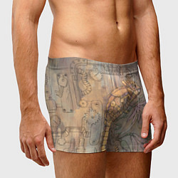 Трусы-боксеры мужские Стимпанк механический киберхамелеон, цвет: 3D-принт — фото 2