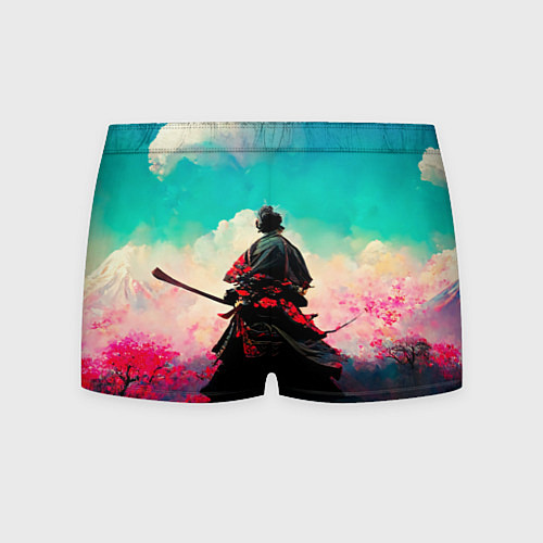 Мужские трусы Самурай и сакура / 3D-принт – фото 2