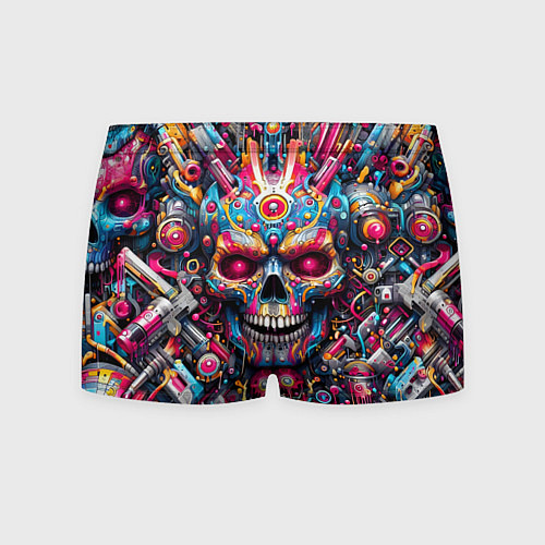 Мужские трусы Art cyber skull - ai art fantasy / 3D-принт – фото 2