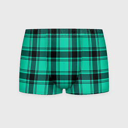 Трусы-боксеры мужские Checkered turquoise, цвет: 3D-принт