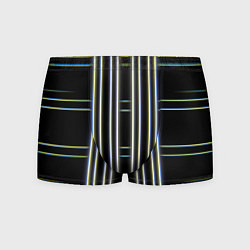 Трусы-боксеры мужские Neon yellow blue white, цвет: 3D-принт