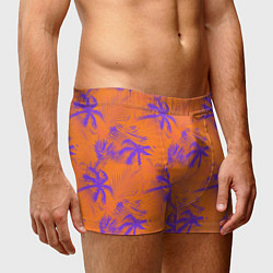 Трусы-боксеры мужские Palm orange, цвет: 3D-принт — фото 2