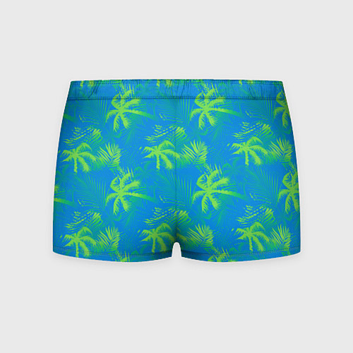 Мужские трусы Palm light green light blue / 3D-принт – фото 2