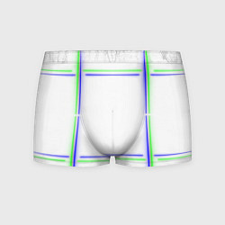 Трусы-боксеры мужские Neon white green light blue, цвет: 3D-принт