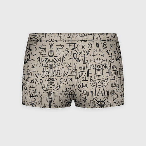 Мужские трусы Иероглифы маори / 3D-принт – фото 2