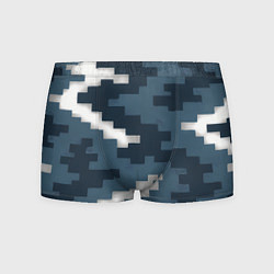 Трусы-боксеры мужские Пиксельная текстура камуфляж, цвет: 3D-принт