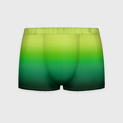 Трусы-боксеры мужские Градиент укропное зеленое омбре, цвет: 3D-принт