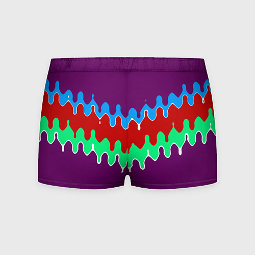Мужские трусы Фиолетовый с искажёнными абстрактными полосами / 3D-принт – фото 2
