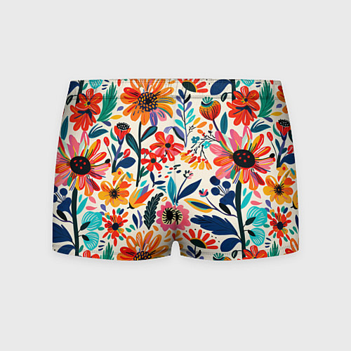 Мужские трусы Простые цветы / 3D-принт – фото 2