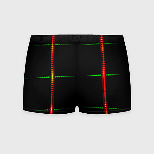 Мужские трусы Color black green orange stripes / 3D-принт – фото 2