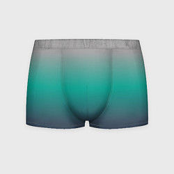 Трусы-боксеры мужские Градиент серо-зеленый, цвет: 3D-принт