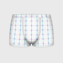 Трусы-боксеры мужские Color white blue stripes, цвет: 3D-принт