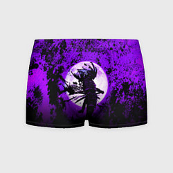 Трусы-боксеры мужские Самурай при луне, цвет: 3D-принт