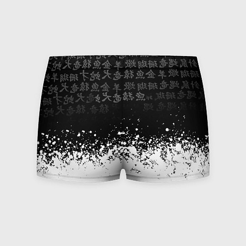 Мужские трусы Doom японские символы краски / 3D-принт – фото 2