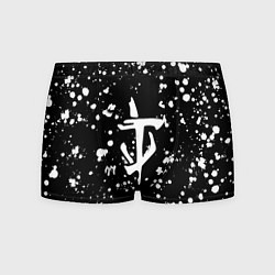 Мужские трусы Doom белые краски текстура