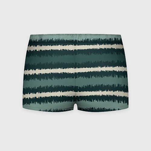 Мужские трусы Полосы зигзагообразные зеленые / 3D-принт – фото 2