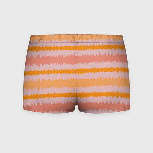 Мужские трусы Полосы зигзагообразные оранжево-розовые / 3D-принт – фото 2