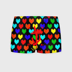 Трусы-боксеры мужские Doom love pixel pattern, цвет: 3D-принт