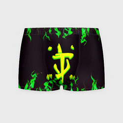 Мужские трусы Doom зелёный огонь