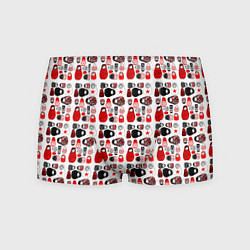 Трусы-боксеры мужские Много матрешек, цвет: 3D-принт